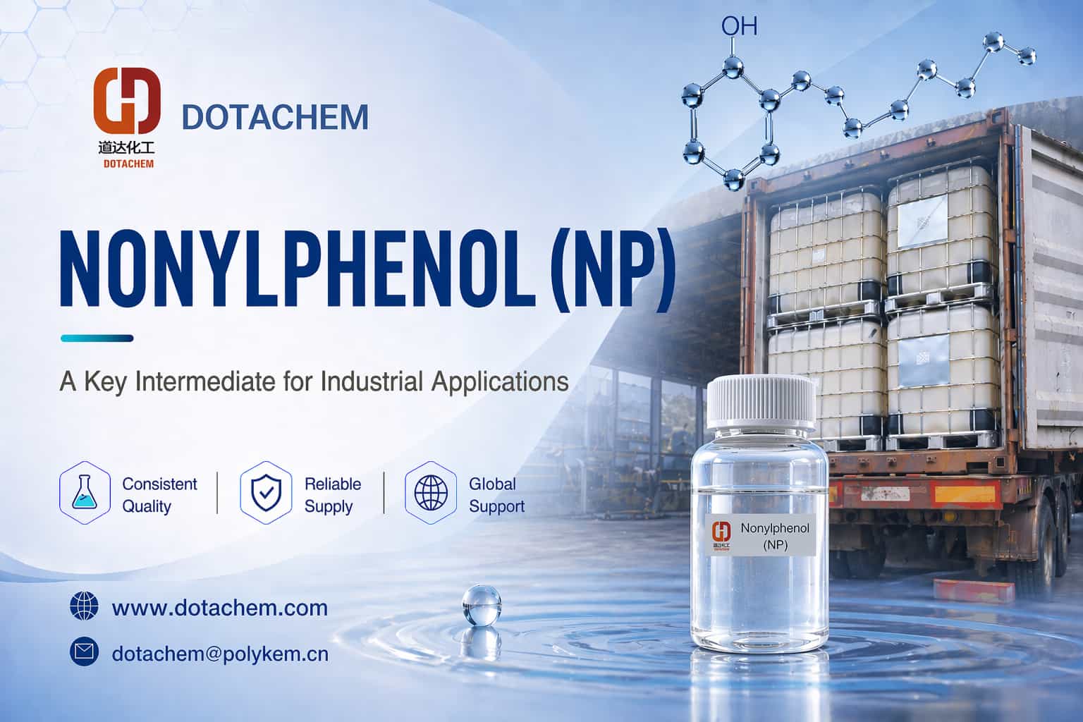 Dotachem Nonylphenol (NP): Príomhmheánach d'Fheidhmchláir Thionsclaíoch