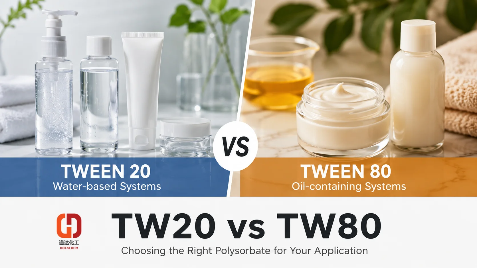 Tween 80 vs Tween 20: Príomhdhifríochtaí agus Conas Roghnaigh do D'Fheidhmchlár